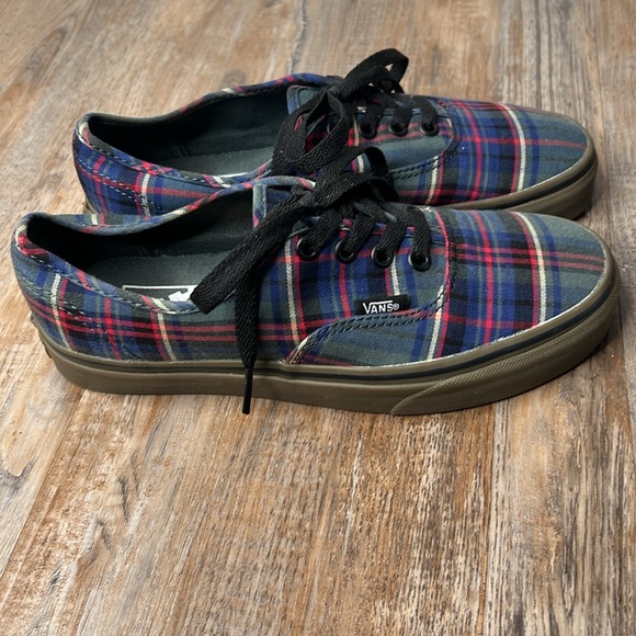 Vans - Plaid Tartan Gum Shoes - M5.5 W7 - Picture 2 of 10